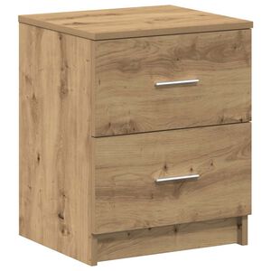 vidaXL Nattbord med 2 skuffer artisan eik 40x36x50 cm