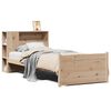 vidaXL Seng med bokhylle uten madrass 100x200 cm heltre furu