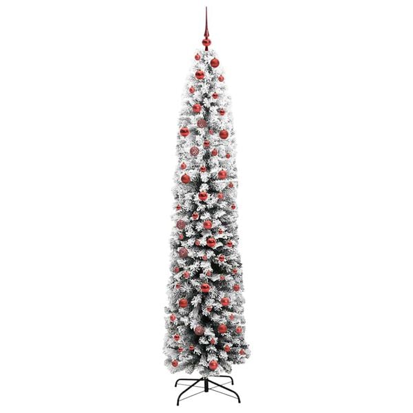 vidaXL Kunstig juletre med 300 LED grønn 210 cm PVC og stål og plast