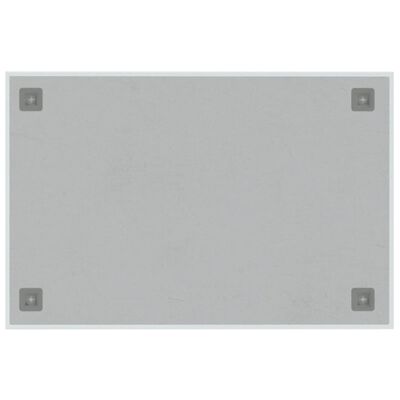 vidaXL Veggmontert magnettavle hvit 60x40 cm herdet glass