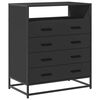 vidaXL Kommode svart 70x41x83,5 cm konstruert tre