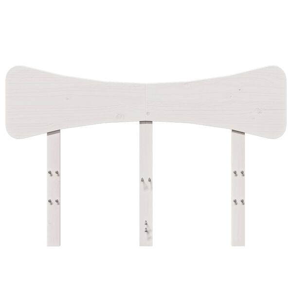 vidaXL Hodegavl hvit 120 cm heltre furu