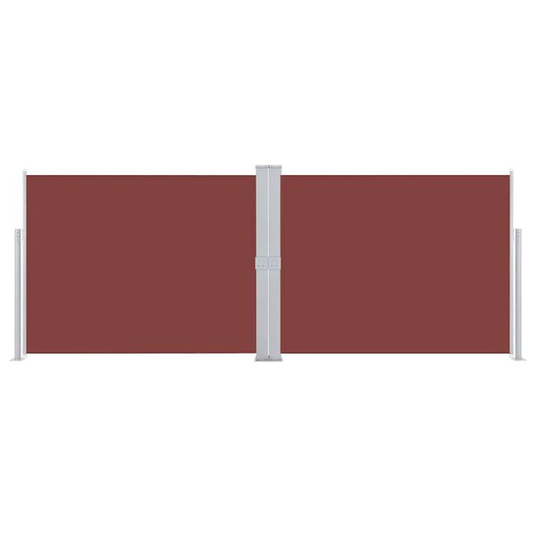 vidaXL Uttrekkbar sidemarkise 140x1000 cm brun