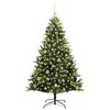 vidaXL Kunstig Hengt Julegran med 150 LED-lys gr&oslash;nn 150 cm PVC og PE
