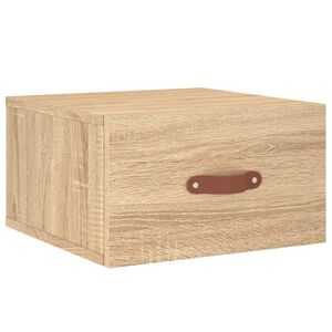 vidaXL Veggmontert nattbord sonoma eik 35x35x20 cm