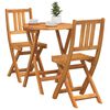 vidaXL Bistrosett 3 pcs Olje naturlig Solid akasietre
