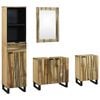 vidaXL Baderomsinnredningssett 4 stk. Brun 38 x 33 x 160 cm