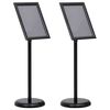 vidaXL Plakatstativer 2 stk. Svart 32.7 x 24 x 108 cm Aluminium