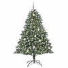 vidaXL Kunstig juletre med 300 LED gr&oslash;nn 210 cm PVC og plast og st&aring;l
