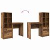 vidaXL Skrivebord med skuff 2 pcs Gammelt tre