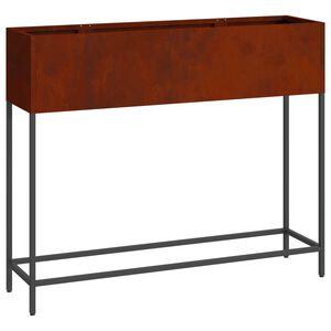 vidaXL Hevet Hageplante Rusten 100 x 26 x 82 cm Cortenst&aring;l