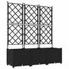 vidaXL Hageblomsterpotte 3 stk. Svart 120 x 40 x 143 cm PP