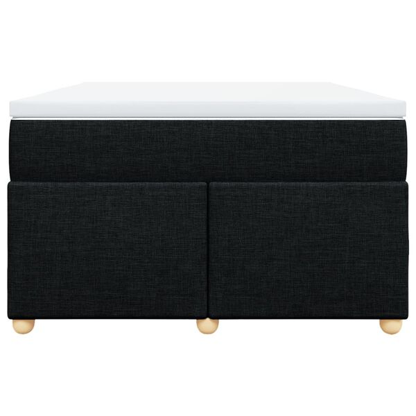 vidaXL Seng med madrass boksfj&aelig;r svart 120x200 cm stoff