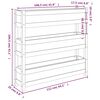 vidaXL Plantekasse 112x25x104,5 cm heltre furu