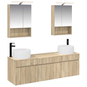 vidaXL Baderomsskapsett 5 pcs Sonoma eik 50 x 14,5 x 70 cm