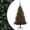 vidaXL Kunstig juletre med kuler 120 cm 150 LED-lys Varmhvit