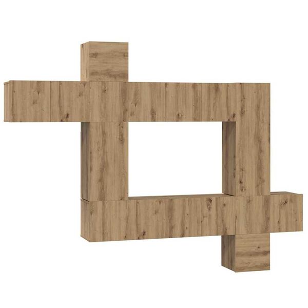 vidaXL TV-benksett 10 pcs artisan eik 30.5 x 30 x 90 cm Konstruert tre