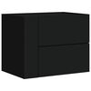 vidaXL Veggmonterte nattbord 2 stk svart 45x30x35 cm