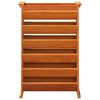 vidaXL Vegghengt plantekasse 6 lag voksbrun 69x40x101,5 cm heltre furu