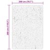 vidaXL Teppe HUARTE kort luv mykt og vaskbart kremhvit 200x280 cm