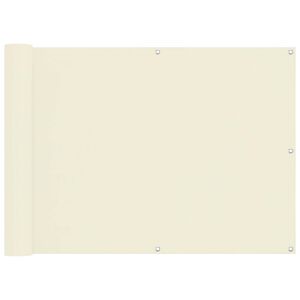 vidaXL Balkong Skjerm Krem 75 x 200 cm Oxford Stoff
