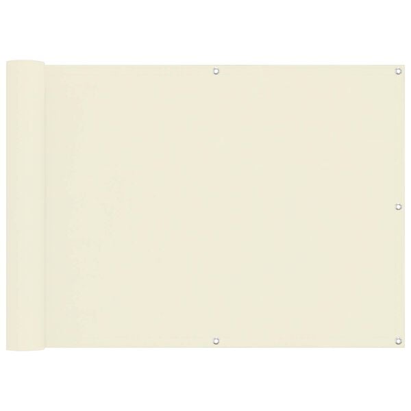 vidaXL Balkong Skjerm Krem 75 x 200 cm Oxford Stoff