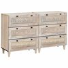 vidaXL Serviesskap 2 pcs Hvit 120 x 33,5 x 75 cm heltre mango