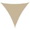 vidaXL Solseil oxfordstoff trekantet 3x3x3 m beige