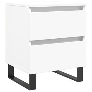 vidaXL Nattbord hvit 40x35x50 cm konstruert tre