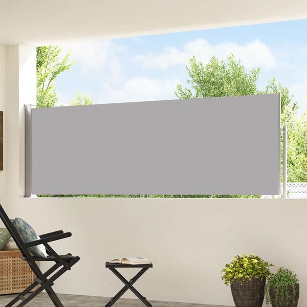 vidaXL Uttrekkbar sidemarkise 100x500 cm gr&aring;