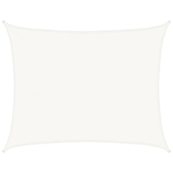 vidaXL Solseil 160 g/m² hvit 6x7 m HDPE