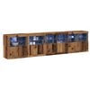 vidaXL LED sideboard Gammelt tre 283 x 37 x 67 cm Konstruert tre