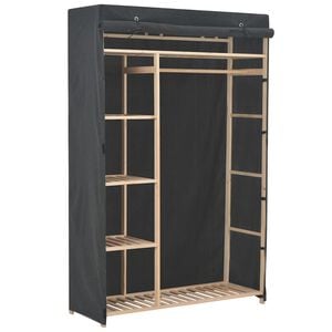vidaXL Garderobeskap gr&aring; 110x40x170 cm stoff