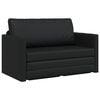 vidaXL Sammenleggbar Sofa seng Svart 124 x 71 x 78 cm PVC