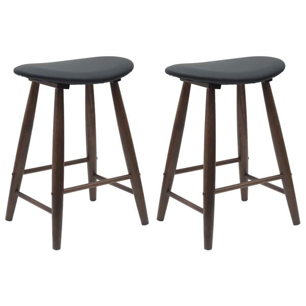 vidaXL Spisestoler 2 pcs Lys Brun 46 x 37 x 63 cm Solid Gummitre