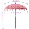 vidaXL Balinesisk Parasol Rosa 215 x 215 x 260 cm
