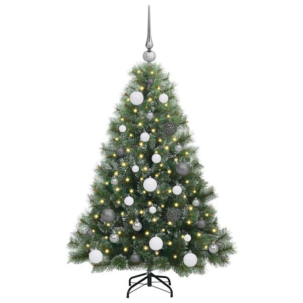 vidaXL Kunstig juletre med 150 LED med stativ gr&oslash;nn 120 cm PE og PVC