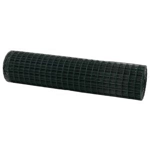 vidaXL Euro gjerde gr&oslash;nn 1 x 25 m PVC-belagt jern