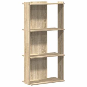 vidaXL Bokhylle 3 etasjer sonoma eik 60x30x120 cm konstruert tre