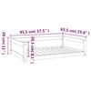 vidaXL Hundeseng 95,5x65,5x28 cm heltre furu