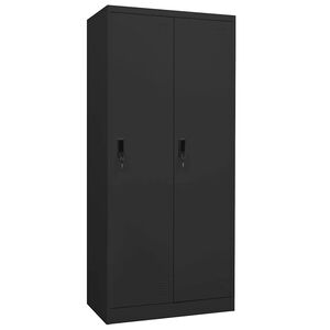 vidaXL Garderobe antrasitt 80x50x180 cm st&aring;l