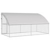 vidaXL Hønsebur 2 pcs sølv 400 x 200 x 198,5 cm Galvanisert Stål