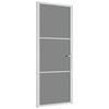 vidaXL Innerd&oslash;r 83x201,5 cm hvit ESG glass og aluminium