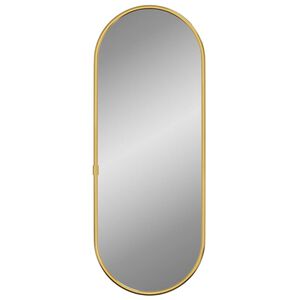 vidaXL Veggspeil gull 40x15 cm oval