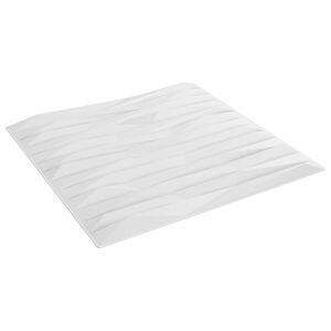 vidaXL Veggpaneler 12 stk. 50 x 50 cm Hvit Stein XPS Skum