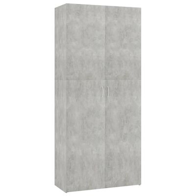 vidaXL Skoskap betonggrå 80x35,5x180 cm sponplate