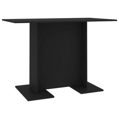 vidaXL Spisebord svart 110x60x75 cm sponplate