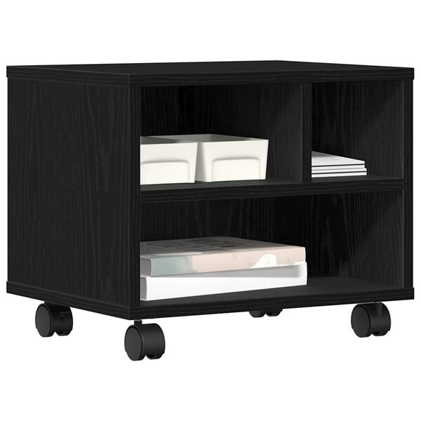 vidaXL Skiverstativ Svart Eik 41 x 32 x 33.5 cm Konstruert tre