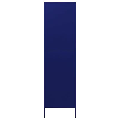vidaXL Garderobe marineblå 90x50x180 cm stål