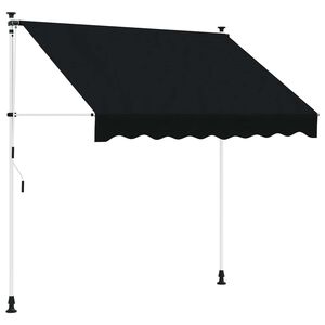 vidaXL Manuell utskiftbar markise Svart 400 cm